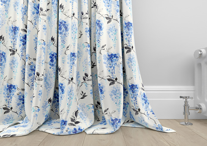 Wisteria Silk, Ink Blue - Made to Measure Curtains - Image 6